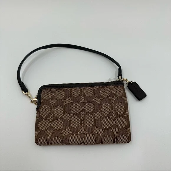 Coach Signature C Print Wristlet Wallet – Brown with Gold Detailing (New) - Picture 2 of 7